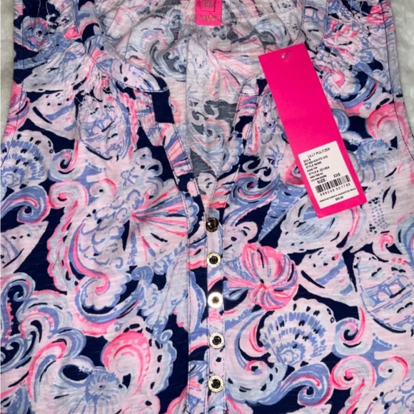Lilly Pulitzer NWT Essie Top It’s For Shore $58 Size XXS - Picture 4 of 10